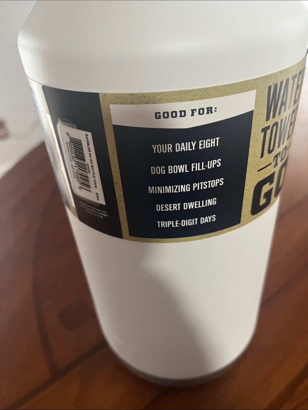 Yeti Rambler 64 oz Bottle - White with Gray Lid - Picture 4 of 6